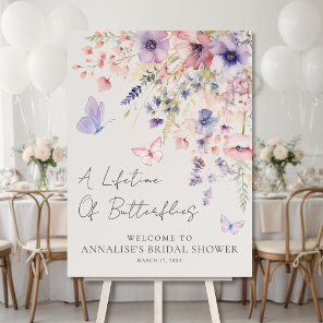 Butterfly Wildflower Bridal Shower Foam Board