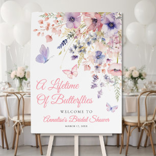 Butterfly Wildflower Bridal Shower Foam Board