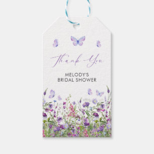Butterfly Wildflower Bridal Shower Gift Tags