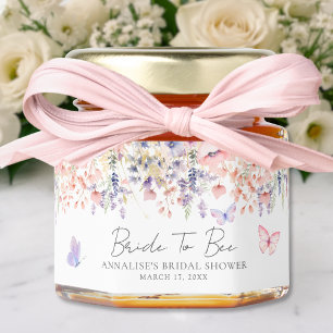Butterfly Wildflower Bridal Shower Honey Jar Favors