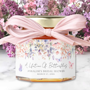 Butterfly Wildflower Bridal Shower Honey Jar Favors