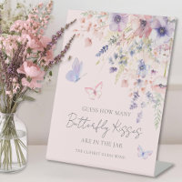 Butterfly Wildflower Bridal Shower How Many Kisses