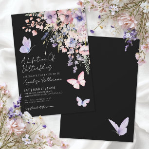 Butterfly Wildflower Bridal Shower Invitation