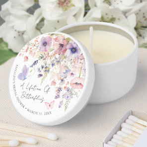 Butterfly Wildflower Bridal Shower Mini Candle Favors