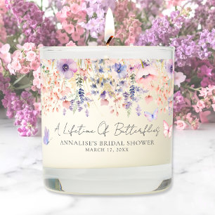 Butterfly Wildflower Bridal Shower Scented Candle