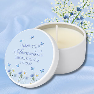 Butterfly Wildflower Bridal Shower Thank You Mini Candle Favors