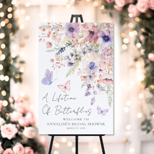 Butterfly Wildflower Bridal Shower Welcome Sign