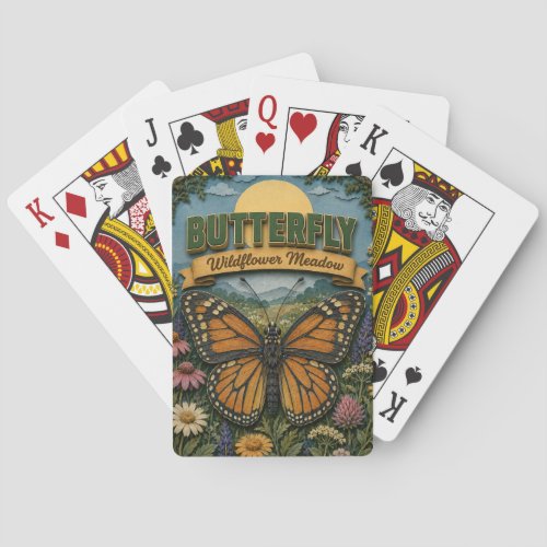Butterfly Wildflower Meadow POPCUT Poker Cards