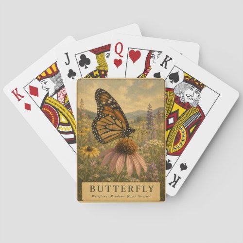 Butterfly Wildflower Meadows VINTAGE Poker Cards
