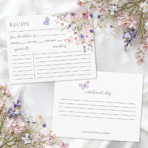 Butterfly Wildflower Recipe Enclosure Card