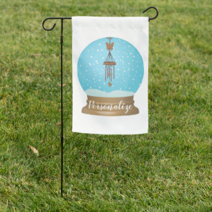 Butterfly windchime garden snow globe unique flag