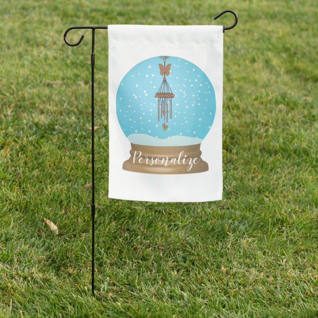Butterfly windchime garden snow globe unique  garden flag (In SItu)