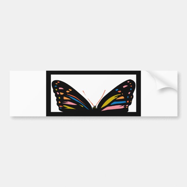 Butterfly Window Bumper Sticker (Front)