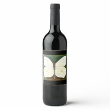 Butterfly wine label