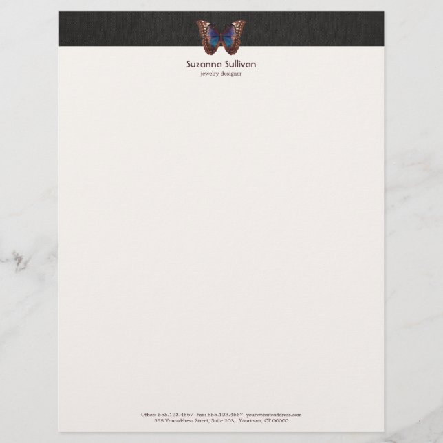 Butterfly Wing Nature Letterhead (Front)