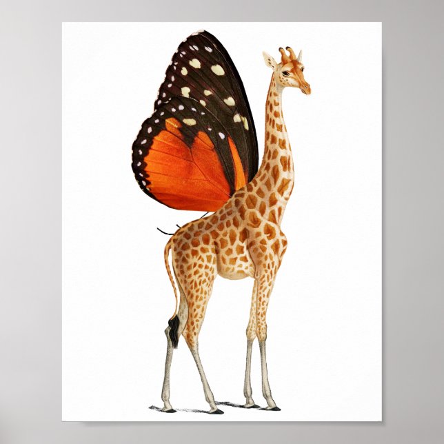 Butterfly winged giraffe  poster (Front)