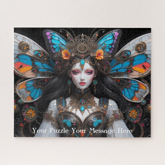 Butterfly winged Muse of the Enchanted Garden Jigsaw Puzzle (Horizontal)