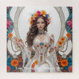 Butterfly winged Muse of the Enchanted Garden Jigsaw Puzzle