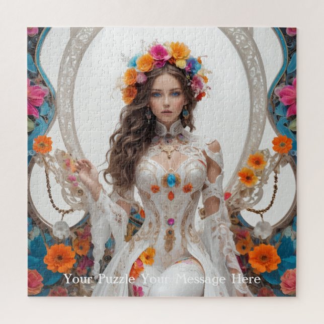 Butterfly winged Muse of the Enchanted Garden Jigsaw Puzzle (Vertical)