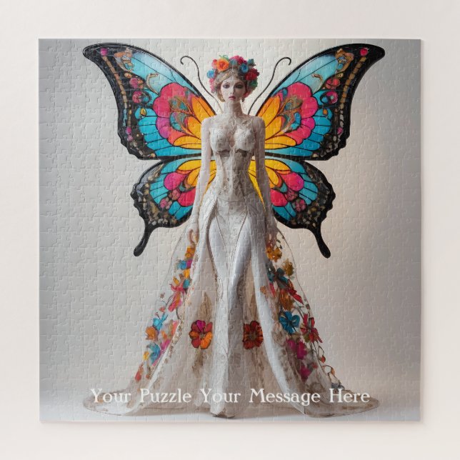 Butterfly winged Muse of the Enchanted Garden Jigsaw Puzzle (Vertical)