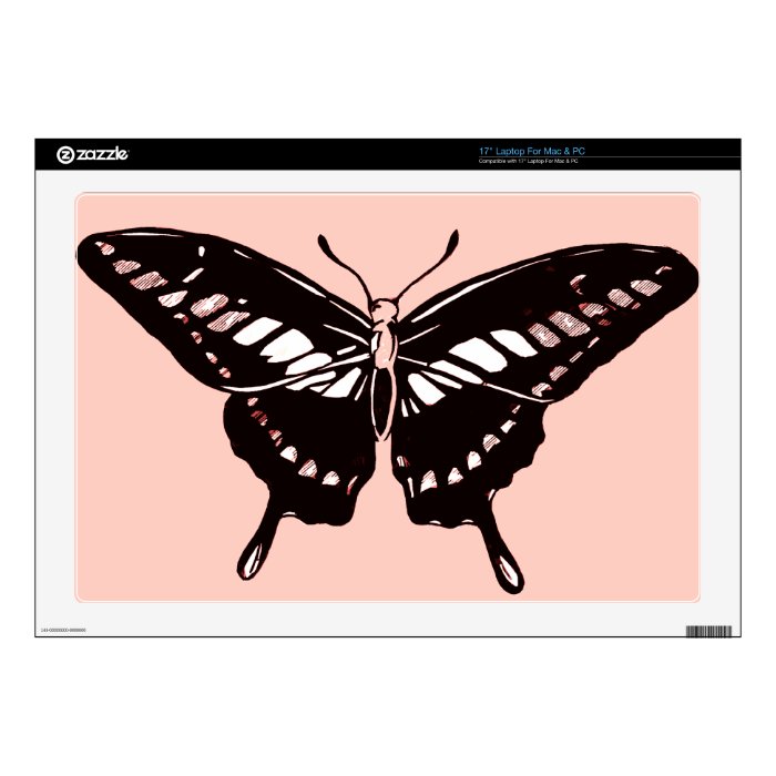 Butterfly wings 17" laptop skin