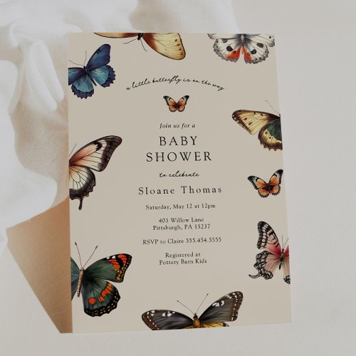 Butterfly Wings Baby Shower Invitation