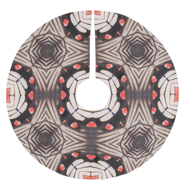 Butterfly Wings: Beautiful Seamless Pattern Brushed Polyester Tree Skirt (Front)