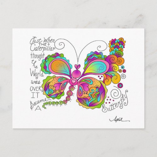 BUTTERFLY WINGS by April McCallum Postcard