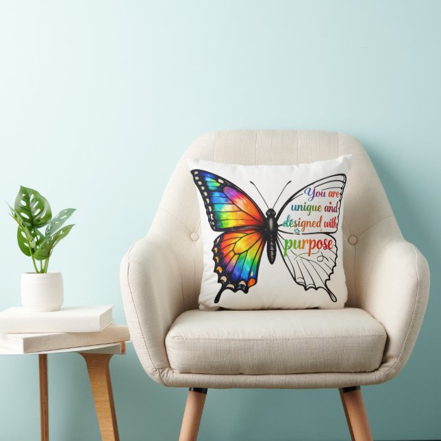 Butterfly wings - Designed unique and with purpose Throw Pillow (Chair)