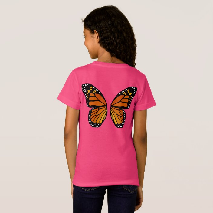 Butterfly Wings Girls T-shirt Cute Butterfly Tee | Zazzle.com