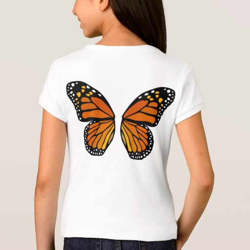 Butterfly Wings Girls T-shirts Cute Butterfly Tees | Zazzle