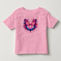 Butterfly Wings Heart Toddler T-Shirt | Colorful