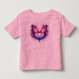 Butterfly Wings Heart Toddler T-Shirt | Colorful