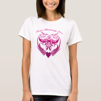 Butterfly wings hummingbirds Peace, pink T-Shirt