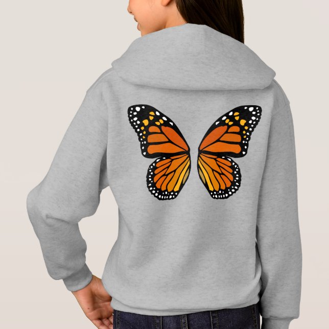 Butterfly Wings Kids Hoodie Cute Hooded Sweatshirt (Back)