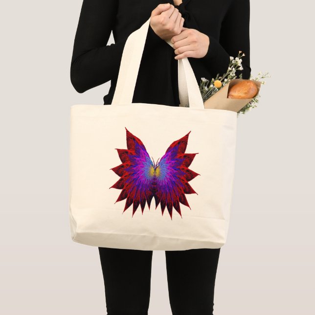 Butterfly Wings Large Tote Bag (Front (Product))