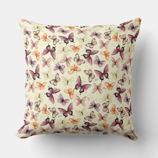 Butterfly Wings Throw Pillow (Front)