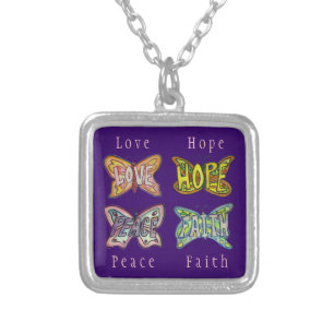 Butterfly Wings Word Art Charm Jewelry