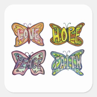 Butterfly Wings Word Art Custom Decal Stickers