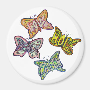 Butterfly Wings Word Art Gift Fridge Magnets
