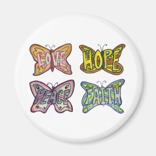 Butterfly Wings Word Art Inspiration Fridge Magnet