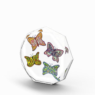 Butterfly Wings Word Art Paperweight Award