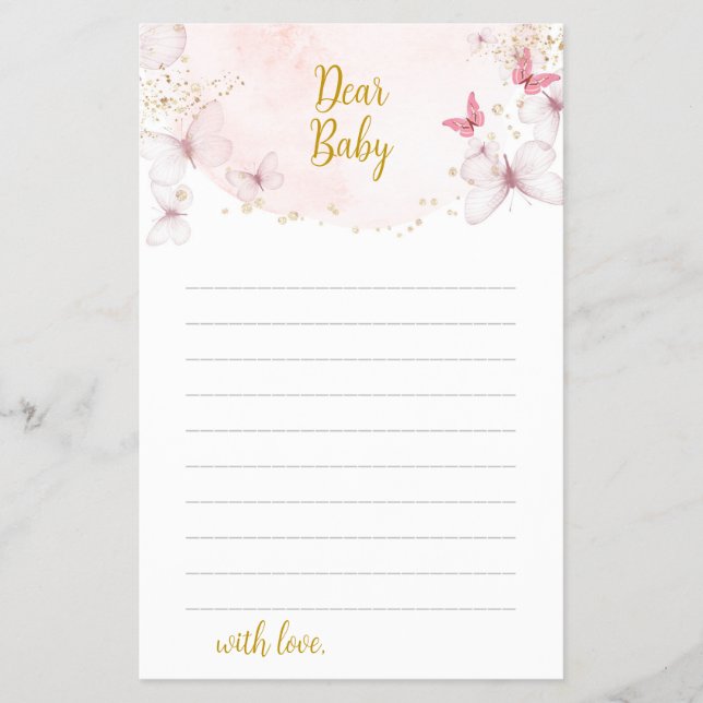 Butterfly Wishes For Baby  Card Flyer (Front)