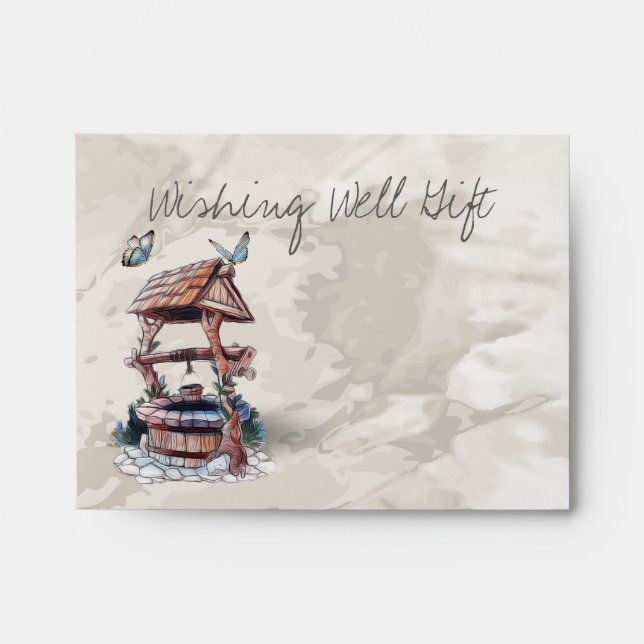 BUTTERFLY WISHING WELL ENVELOPE (Front)