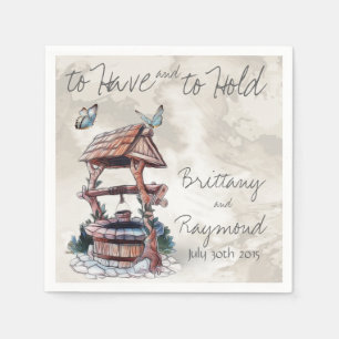 BUTTERFLY WISHING WELL PAPER NAPKINS
