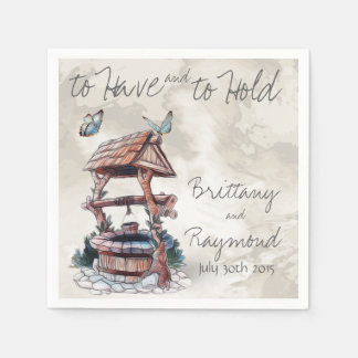 BUTTERFLY WISHING WELL PAPER NAPKINS