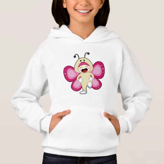 Butterfly with Costume Hoodie (Front)