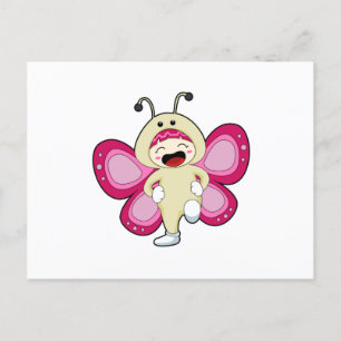 Butterfly with Costume Postcard