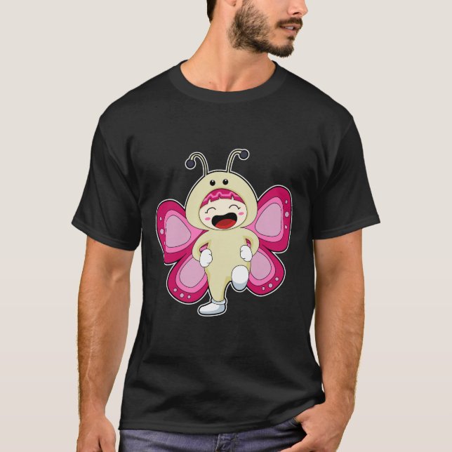 Butterfly with Costume T-Shirt (Front)