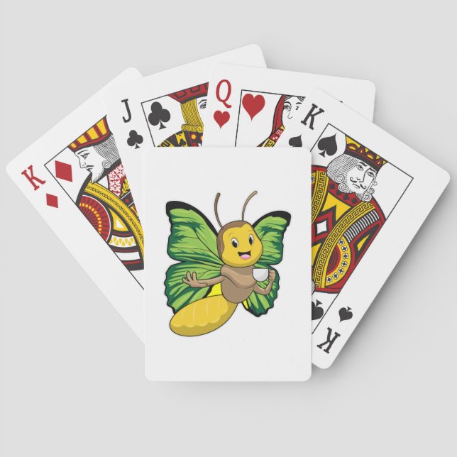 Butterfly with Cup of Coffee Poker Cards (Back)